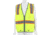 MCR Safety SURVCL2LX2 Hi Vis Reflective Safety Vest, ANSI Type R Class 2, Mesh with 3in Silver Stripes, Trimmed with Silver Reflective, Zipper Front Closure, Fluorescent Lime, 2X, SURVCL2LX2