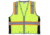 MCR Safety SURVCL2LX2 Hi Vis Reflective Safety Vest, ANSI Type R Class 2, Mesh with 3in Silver Stripes, Trimmed with Silver Reflective, Zipper Front Closure, Fluorescent Lime, 2X, SURVCL2LX2