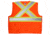 MCR Safety SURVCS2POM Hi Vis Reflective Safety Vest, ANSI Type R Class 2, 4in Silver Stripes, Zipper Front Closure, Fluorescent Orange, M, SURVCS2POM