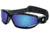 MCR Safety Swagger RP1 Series Safety Goggle, Foam Lined with Adjustable Strap, Blue Diamond Mirror, One Size, RP118B