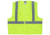 MCR Safety VCL2MLPL Hi Vis Reflective Safety Vest, ANSI Type R Class 2, Mesh with 2in Silver Stripes, Hook and Loop Front Closure, Limited Flammability, Fluorescent Lime, L, VCL2MLPL