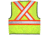 MCR Safety VWCCS2LXL Hi Vis Reflective Safety Vest, ANSI Type R Class 2, 4in Silver Stripes, Zipper Front Closure, Fluorescent Lime, XL, VWCCS2LXL