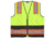MCR Safety WCCL2MLSZM Hi Vis Reflective Safety Vest, ANSI Type R Class 2, 4in Silver Stripes, Zipper Front Closure, Fluorescent Lime, M, WCCL2MLSZM