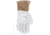 MCR Safety Welding Premium Top Grain Goatskin Palm, Split Leather Back, 2.5in Split Leather Cuff, Sewn with DuPont Kevlar, White and Brown, Large, 4890L