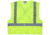MCR Safety XCL2MLX4 Hi Vis Reflective Safety Vest, ANSI Type R Class 2, Mesh with 2in Silver Stripes, Breakaway Design with Hook and Loop Closures, Fluorescent Lime, 4X, XCL2MLX4