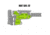 MDT Rubber Buttstock Dampeners, SRS-XF, Green, 106920-GRN