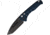 Medford Auto Swift Button Lock Automatic Folding Knife, 3.25in, D2 Tool Steel, Tanto Blade, Black PVD, Blue Anodized Aluminum Handle, MD206SPT44AU
