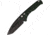 Medford Auto Swift Button Lock Automatic Folding Knife, 3.25in, D2 Tool Steel, Tanto Blade, Black PVD, Green Anodized Aluminum Handle, MD206SPT40AG