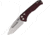 Medford Auto Swift Button Lock Automatic Folding Knife, 3.25in, D2 Tool Steel, Tanto Blade, Tumbled Finish, Red Anodized Aluminum Handle, MD206STT41AR