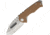 Medford Praetorian Genesis Coyote Folding Knife,3.375in,D2 Tool Steel,Standard Edge,Tanto,Tan,G10 Handle MD52CY