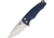Medford Smooth Criminal Button Lock Folding Knife, Blue, Blue aluminum handle, MK039STQ-44A4