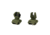 Meprolight Flip-Up Front and Rear Tritium Sight Set, 4 Rear Dots, OD Green, 403800