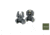 Meprolight Flip-Up Front and Rear Tritium Sight Set, 4 Rear Dots, OD Green, 403800