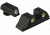 Meprolight Tru-Dot Night Sight Set for Glock 10mm &amp; 45 ACP, Green Front/Orange Rear, 10222O, 102223301