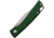 Mercury LUC Folding Knife, 4.13in Closed, 3.13in Stonewash Elmax Steel Clip Point Blade, Green Anodized Aluminum Handle, MY 9LUCEXSWALV-C