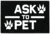 Merica Life Ask to Pet PVC Patch, Black and White, 3 x 2, ATP-BK