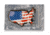 Merica Life Map US Flag Patch, Red/White, 3.25x2, MAP-US