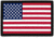 Merica Life US Flag Forward PVC Patch, Black Outline, 3 x 2, USFLAG-FORW-BOUT