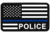 Merica Life US Flag Forward Thin Blue Line - Police Patch, 3 x 2, USFLAG-FORWARD-POLICE