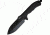 Microtech Crosshair DE Fixed Blade Knife, Black Handle, Black Plain MT101-1BL