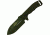 Microtech Crosshair DE Fixed Blade Knife, Green Handle, Green Plain MT101-1GR