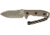 Microtech Crosshair DE Fixed Blade Knife, Tan Handle, Tan Combo Edge Plain MT101-3TA
