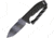 Microtech Currahee T/E Fixed Blade Knife, 4.5in, Standard Edge, Tanto, Black, Synthetic Handle MCT1031UC