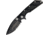 Microtech DOC Death on Contact Black Folding Knife,3.875in,Partially Serrated,Spear Point,Black,Aluminum Handle MCT1532