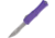 Microtech Hera II Mini S/E Stonewash Part Serrate 2.9 Folding Knife, Purple, 1703M-11APPU