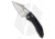 Microtech Stitch Automatic Folding Knife, 3.75in, Bohler M390MK, Wharncliffe Blade, Aluminum, Black Handle, Black/Silver, 8.50 inch, BHQ-221632