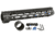 Midwest Industries Low Combat Rail Handguard, DPMS LR-308, 12.625 in, M-LOK, .150 Tang Height, Anodized, Black, MI-CRL308-12.625