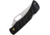 Mikov Crocodile Black Folding Knife, 4.75in Closed, 3.75in Mirror 420 Stainless Clip Point Blade, Black Plastic Handle, 129965