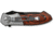 Miscellaneous Speed Assisted Folding Knife,4.5in closed,Black Stainless Blade,Brown Pakkawood Handle,Stainless Bolster M3610