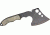 Miscellaneous Compact Axe,3.375in,Gray/Tan Wood Onlay Handle M4155