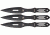 Miscellaneous Fixed Blade Throwing Knife Set 3pc, 4in Double Edge,Skeletonized Handle M4143