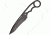 Miscellaneous Neck Fixed Blade Knife,3.375in,Tanto Blade Black,Skeletonized Handle M4236