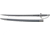Miscellaneous Pirate Sword,28.125in,Sharpened Stainless Blade,Black Imitation Leather Handle M3340