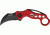 Miscellaneous Speed Assisted Karambit Folding Knife,2.375in,Assisted Opening Curved Blade,Red Anodized Alum Handle M3839