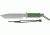 Miscellaneous Survival Fixed Blade Knife,6in,Tanto Blade,Green Cord Wrapped Handle M3371