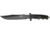 Miscellaneous Survival Fixed Blade Knife,7.75in,Black Sawback Blade,Textured Black Finger Grooved Handle M4139