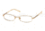 Miu Miu MU59EV Bifocal Eyeglasses - Shiny Brass Demo Lens Frame / 50 mm Prescription Lenses, 7OE1O1-5016