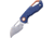 MKM Isonzo Linerlock Blue Folding Knife, 2 stonewash finish Bohler N690 stainless hawkbill, Blue FRN handle, MK FX03-1PBL