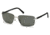 Mont Blanc MB465S Sunglasses - Shiny Palladium Frame Color, Green Polarized Lens Color
