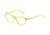 Morgan 201060 Single Vision Prescription Eyeglasses - Yellow Frame and Clear Lens 201060-6550SV