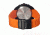 Morphic M25 Series Watch,Orange Silicone Band,Red Hand,Black Bezel,Black Analog Dial,Fold Over Push Button Deployment MPH2506