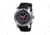Morphic M26 Series Watch,Black Silicone Band,Red Hand,Silver Bezel,Black Analog Dial,Strap Buckle MPH2602