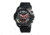 Morphic M28 Series Watch,Black Silicone Band,Red Hand,Black Bezel,Black Analog Dial,Strap Buckle MPH2804