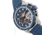 Morphic M81 Series Chronograph Leather-Band Watch w/Date, Blue/Silver - Mens, MPH8102