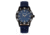 Morphic M85 Series Canvas-Overlaid Leather-Band Watch, Black/Blue, One Size, MPH8504