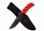 Mtech Fixed Blade, 8in, Stainless Steel Blade, Red Rubberized Nylon Fiber Handle MT-20-71RD